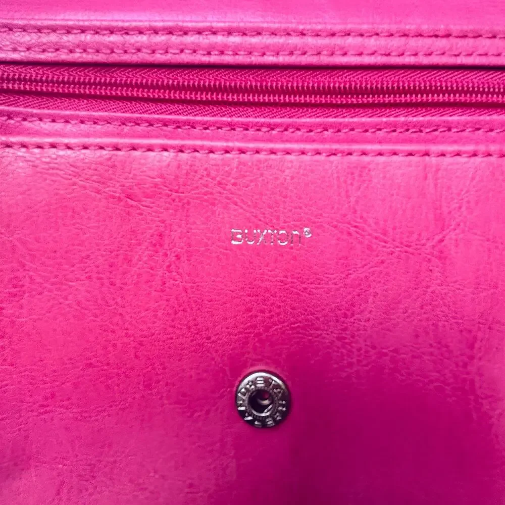 Buxton Pink Double Wallet Lots of Storeage Multiple Card Slots Very Clean